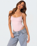 Mía – Body babydoll con ribete de encaje