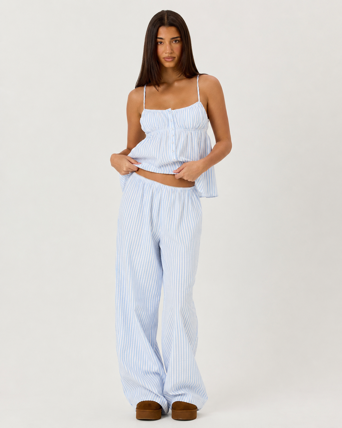 Nube de Algodón – Conjunto camisola con pantalón anchosi
