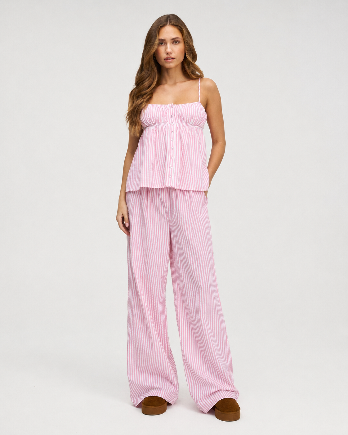 Nube de Algodón – Conjunto camisola con pantalón anchosi