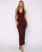 Adriana – Vestido largo de encaje con espalda descubierta