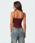 Mía – Body babydoll con ribete de encaje