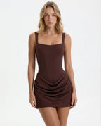 Valeria – Vestido corto efecto corsé