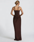 Victoria – Vestido largo efecto corsé