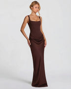 Victoria – Vestido largo efecto corsé