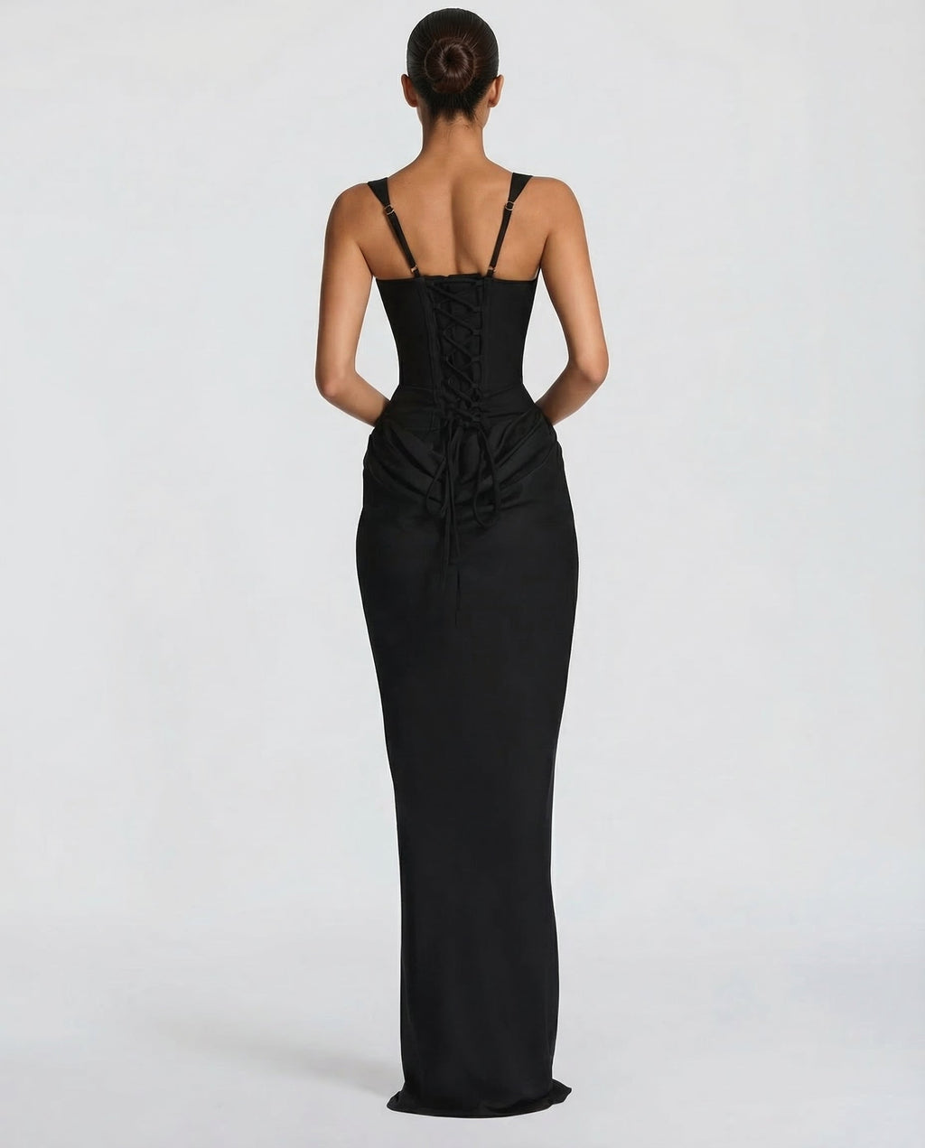 Victoria – Vestido largo efecto corsé