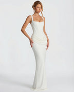 Victoria – Vestido largo efecto corsé