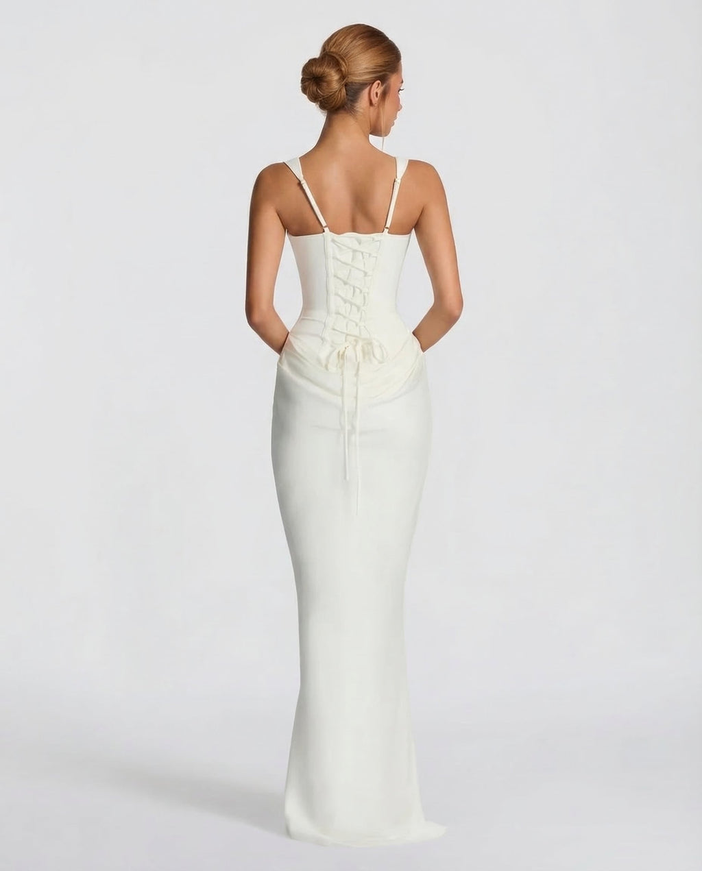 Victoria – Vestido largo efecto corsé
