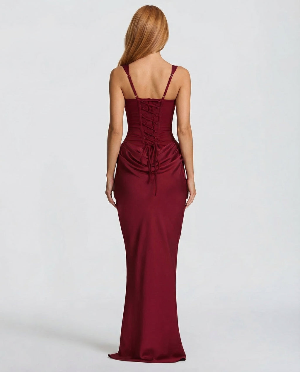 Victoria – Vestido largo efecto corsé