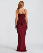 Victoria – Vestido largo efecto corsé