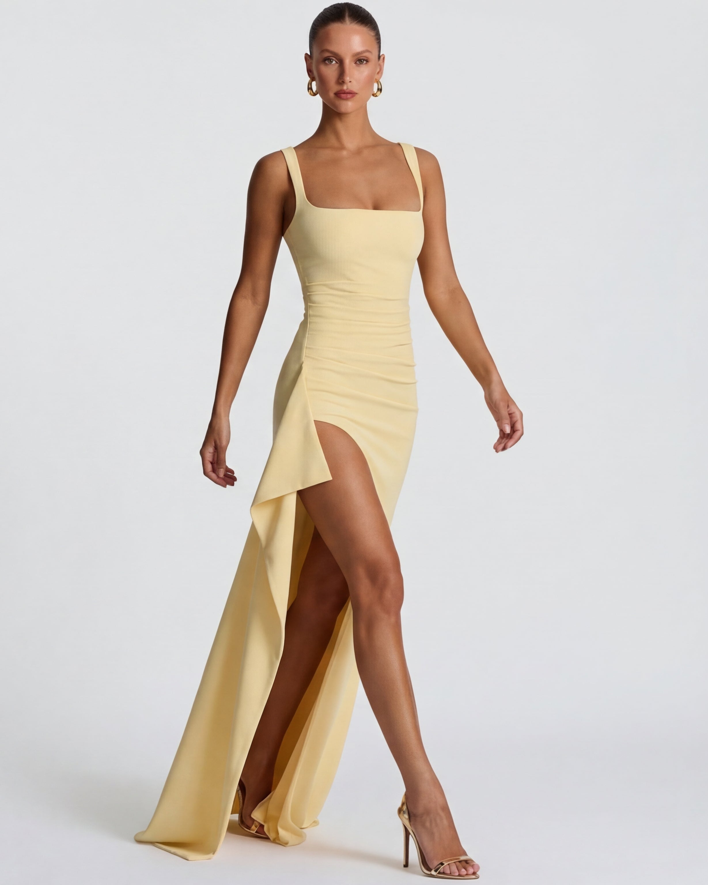 Elena – Vestido largo entallado