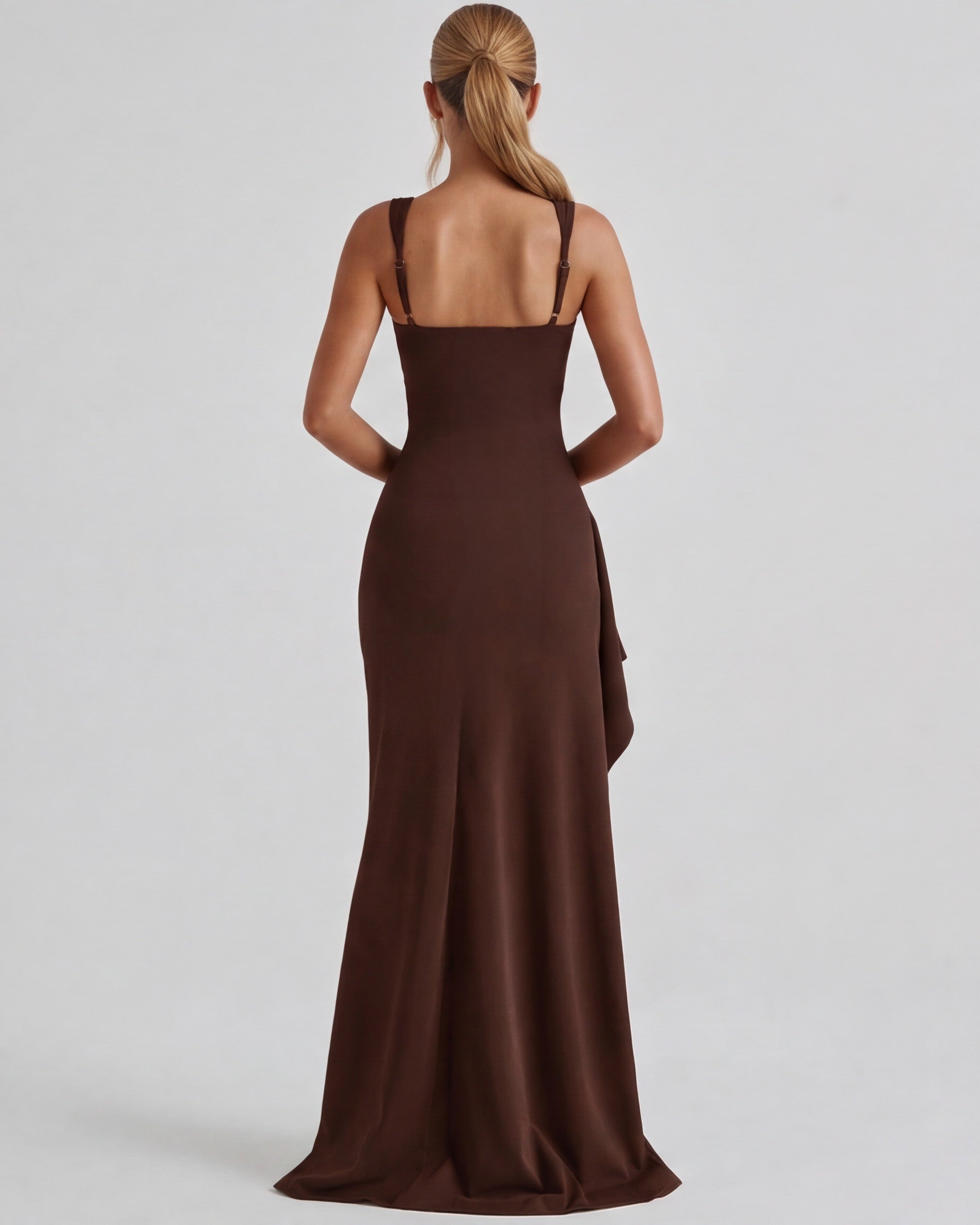 Elena – Vestido largo entallado