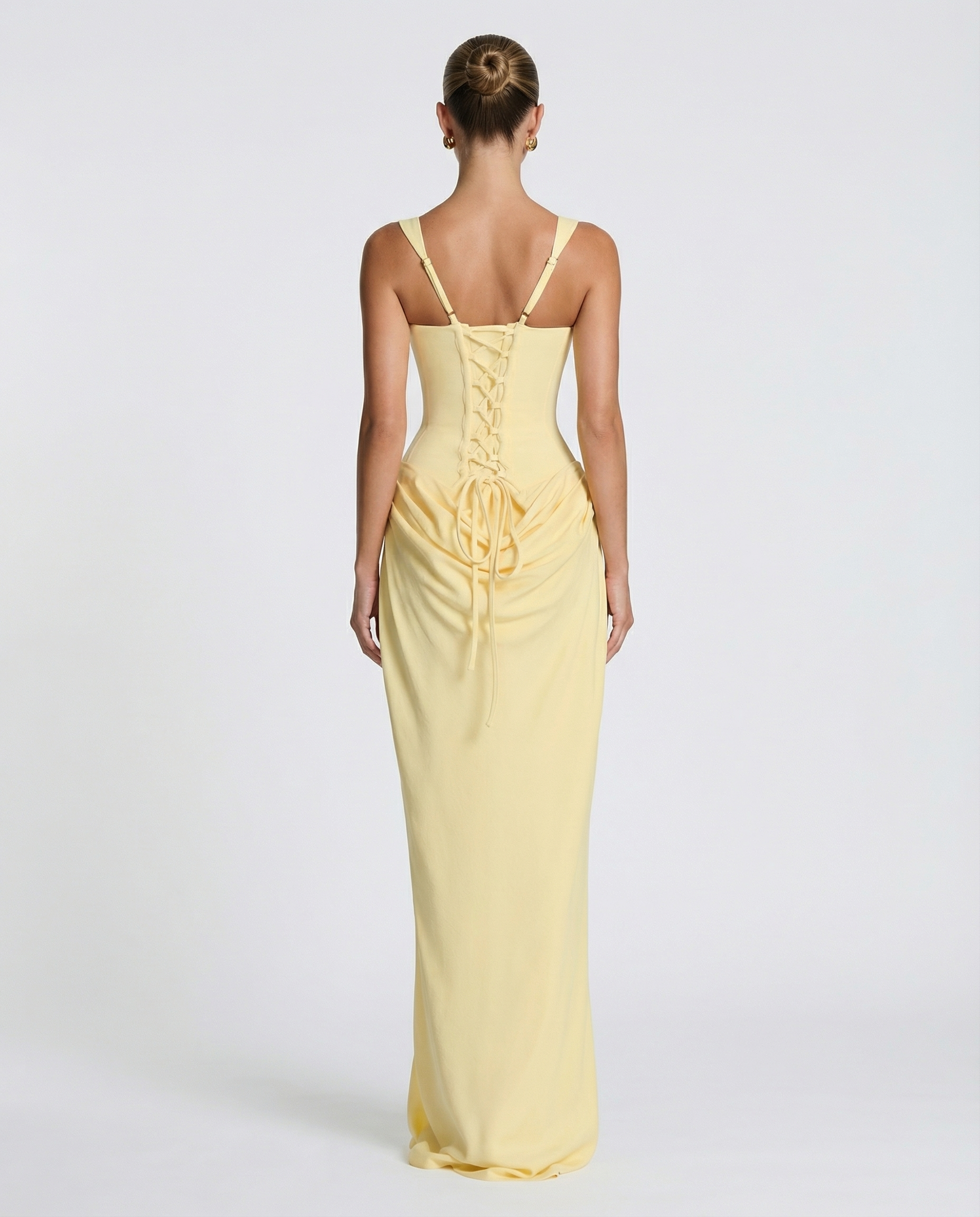 Victoria – Vestido largo efecto corsé