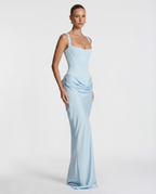 Victoria – Vestido largo efecto corsé