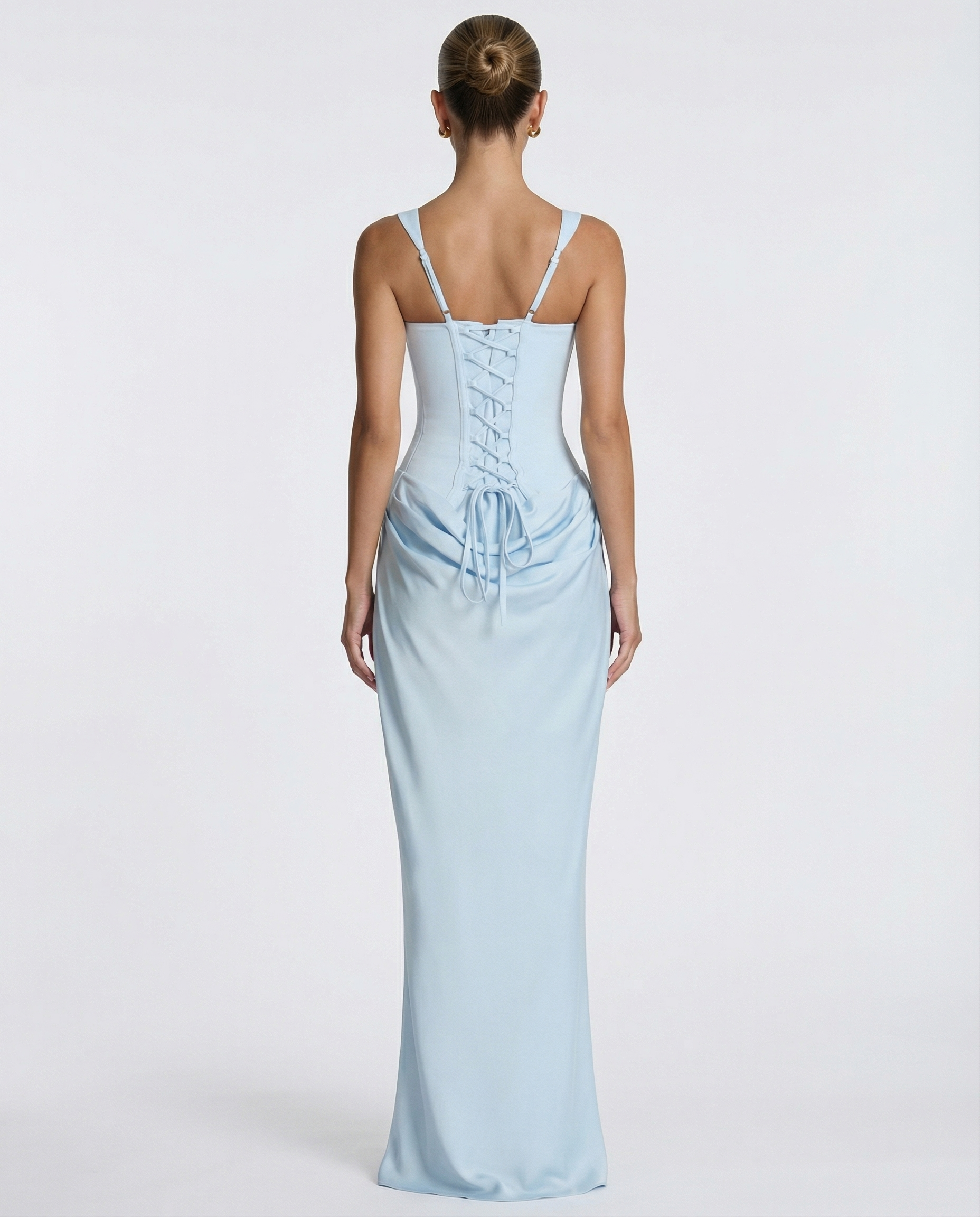 Victoria – Vestido largo efecto corsé