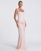 Victoria – Vestido largo efecto corsé