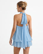Celia – Vestido corto halter con espalda abierta