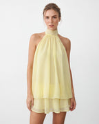Celia – Vestido corto halter con espalda abierta