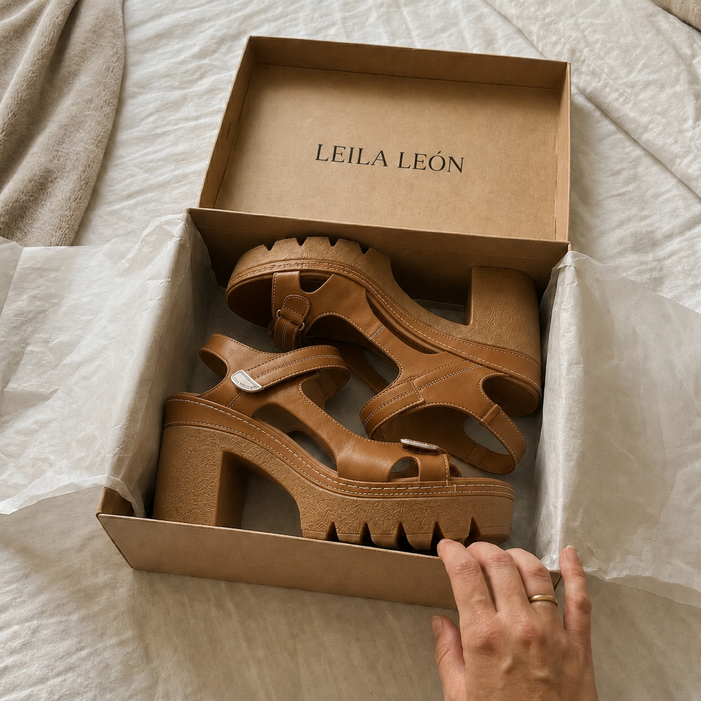 Velora – Sandalia con costuras detalladas.